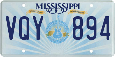 MS license plate VQY894