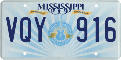 MS license plate VQY916