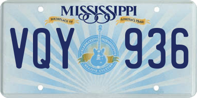 MS license plate VQY936