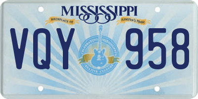 MS license plate VQY958