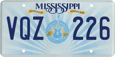 MS license plate VQZ226