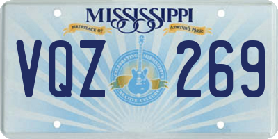MS license plate VQZ269
