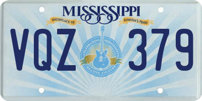 MS license plate VQZ379