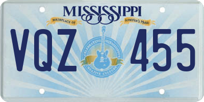 MS license plate VQZ455
