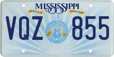 MS license plate VQZ855