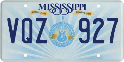 MS license plate VQZ927