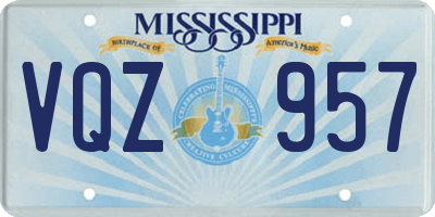 MS license plate VQZ957