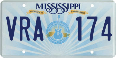 MS license plate VRA174