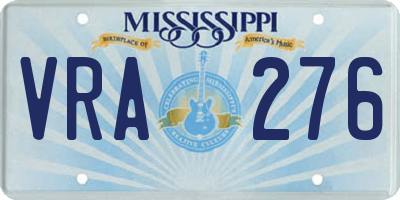 MS license plate VRA276