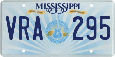 MS license plate VRA295