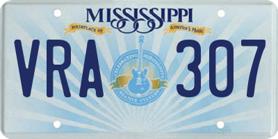 MS license plate VRA307