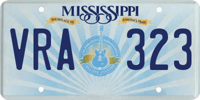 MS license plate VRA323