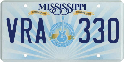 MS license plate VRA330