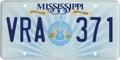MS license plate VRA371