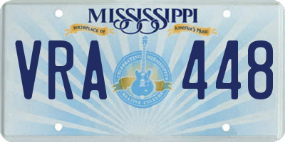MS license plate VRA448
