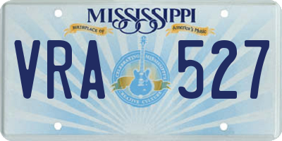 MS license plate VRA527