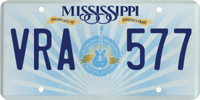 MS license plate VRA577