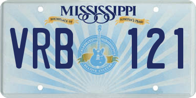 MS license plate VRB121