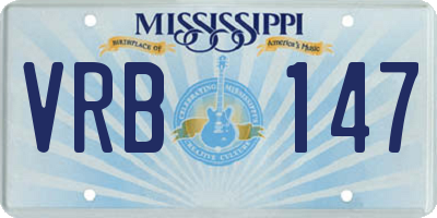 MS license plate VRB147