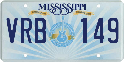 MS license plate VRB149