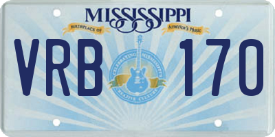 MS license plate VRB170