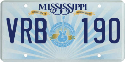 MS license plate VRB190