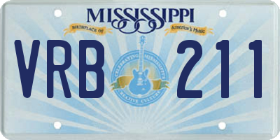 MS license plate VRB211