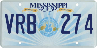 MS license plate VRB274
