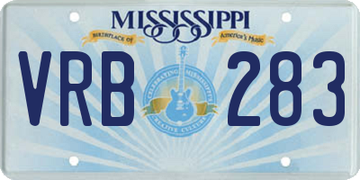 MS license plate VRB283