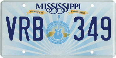 MS license plate VRB349