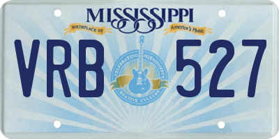 MS license plate VRB527