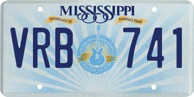 MS license plate VRB741