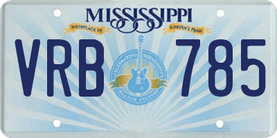 MS license plate VRB785