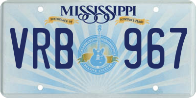 MS license plate VRB967