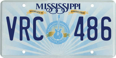 MS license plate VRC486