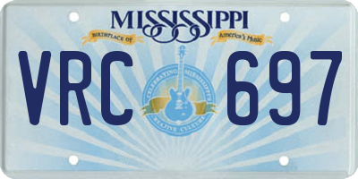 MS license plate VRC697