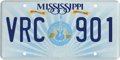 MS license plate VRC901