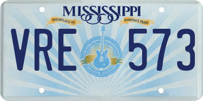 MS license plate VRE573