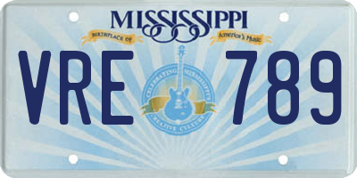 MS license plate VRE789