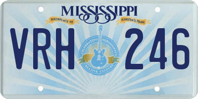 MS license plate VRH246