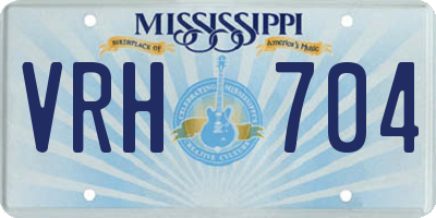 MS license plate VRH704