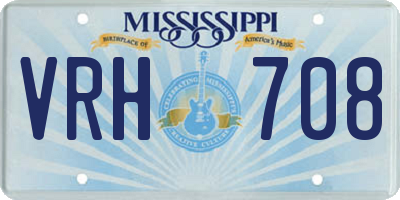 MS license plate VRH708