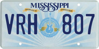 MS license plate VRH807