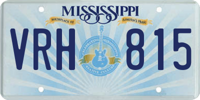 MS license plate VRH815