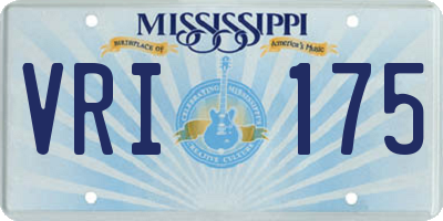 MS license plate VRI175