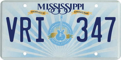MS license plate VRI347