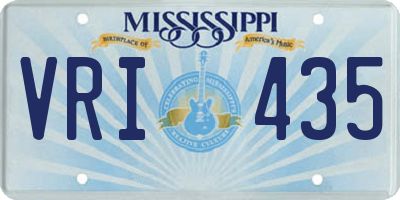 MS license plate VRI435