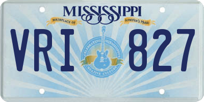 MS license plate VRI827