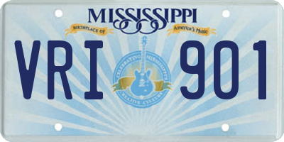 MS license plate VRI901