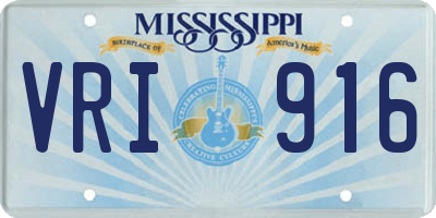 MS license plate VRI916